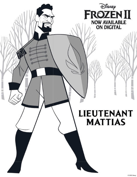 Lieutenant Mattias coloring page