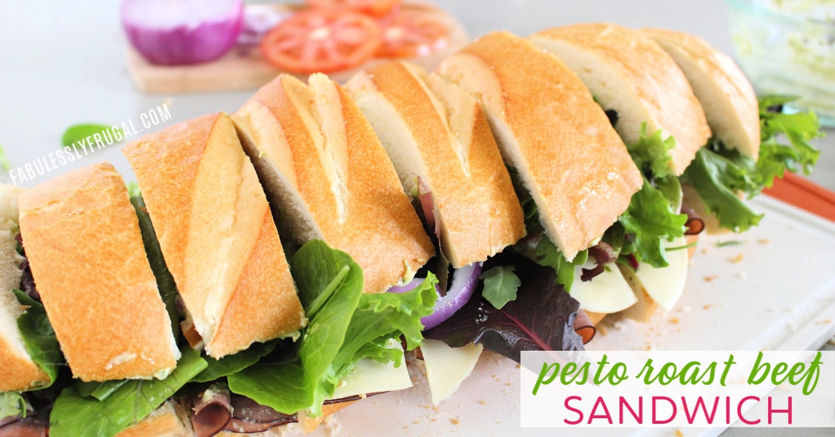 Sliced roast beef sandwich perfect for picnic lunch