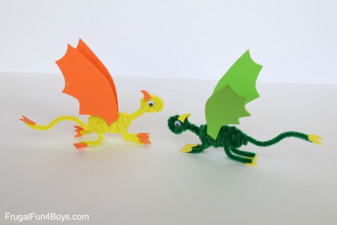 Green and yellow dragons
