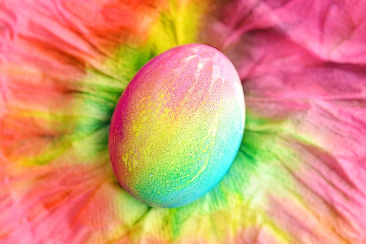 Beautiful tie dye Easter egg