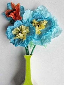 Tissue paper flowers