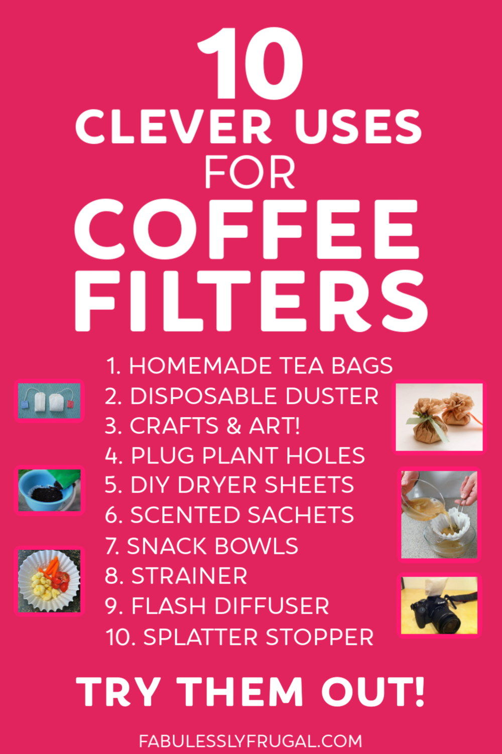 Uses for coffee filters