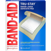 Amazon: 10-Count Large Size Band-Aid Brand Tru-Stay Adhesive Pads as low...