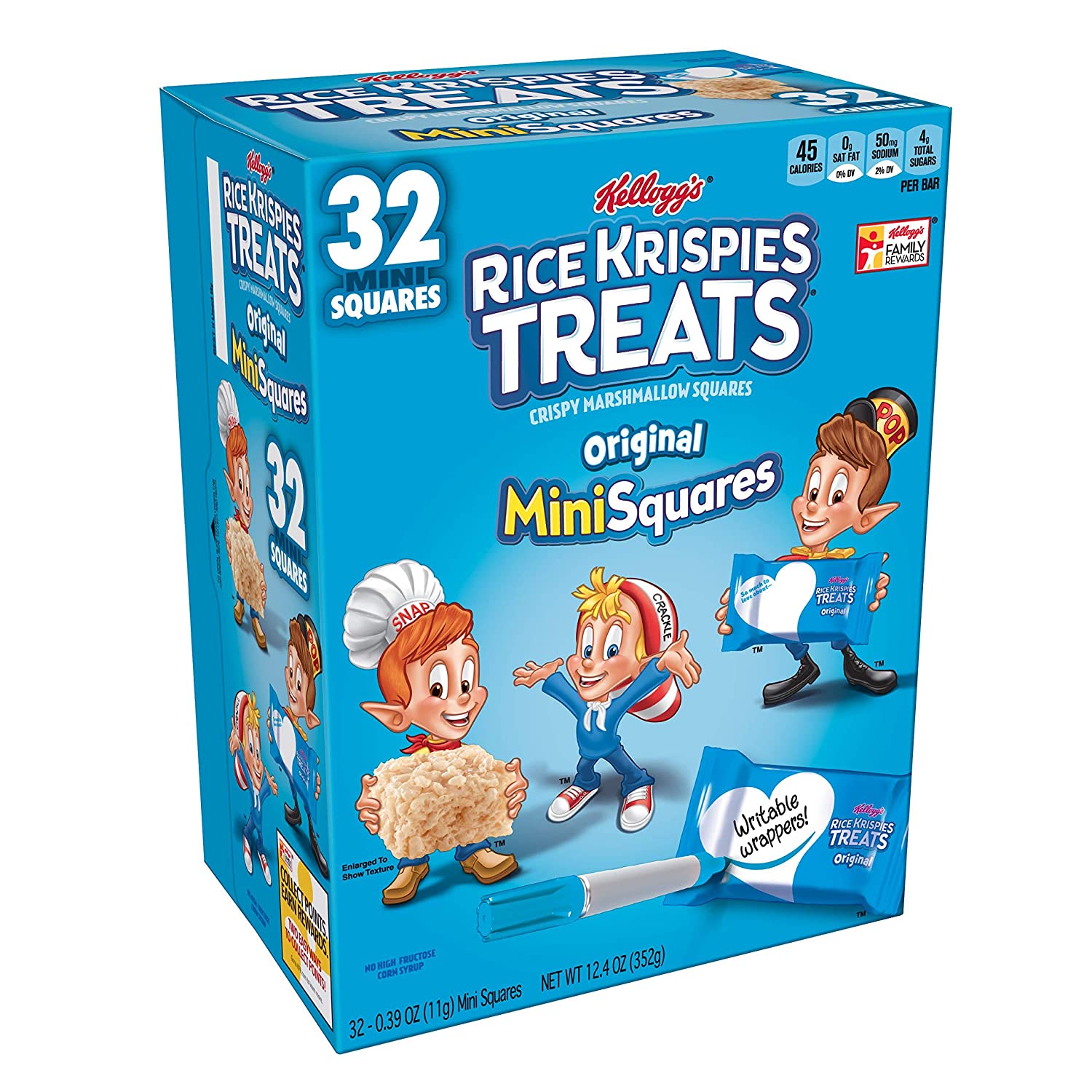Amazon Prime: 32 Count Kellogg’s Rice Krispies Treats, Mini Crispy ...