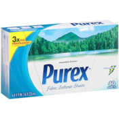 Amazon: 40 Count Purex Fabric Softener Dryer Sheets, Mountain Breeze as...
