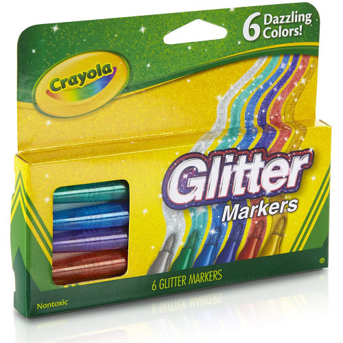 Amazon 6 Count Crayola Glitter Markers, Assorted Colors 4.61 (Reg. 7