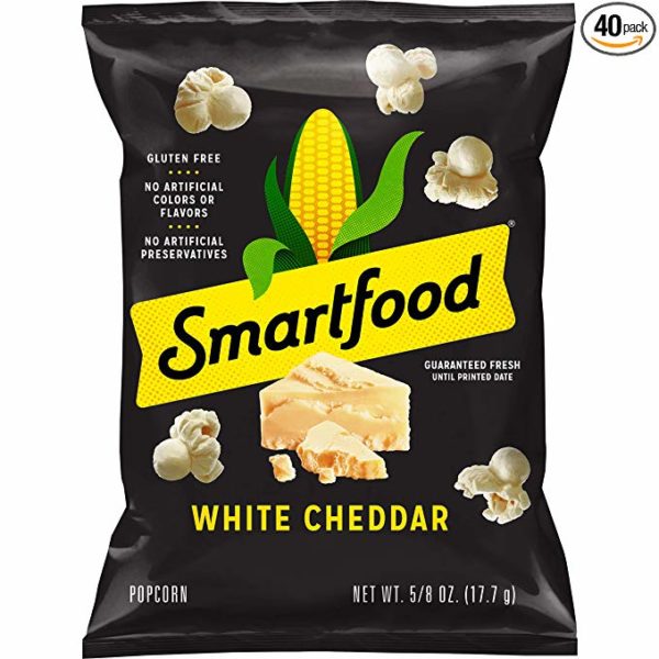 Amazon 40 Snack Bags Smartfood White Cheddar Flavored Popcorn 11.05