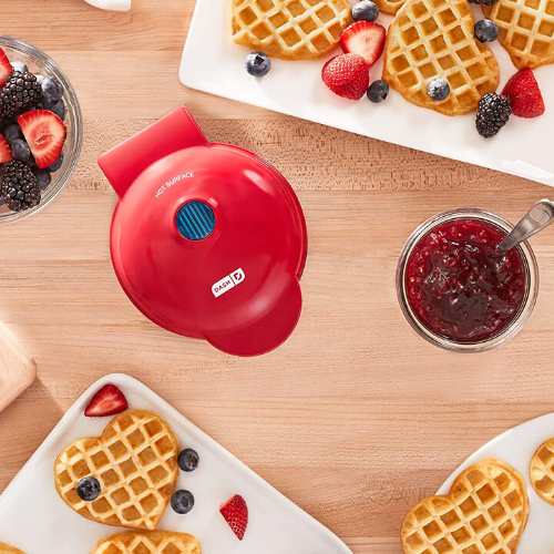 Amazon Dash Red Heart Mini Waffle Maker Machine 9.99 (Reg. 14.99