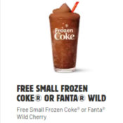 Burger King: FREE Small Frozen Drink