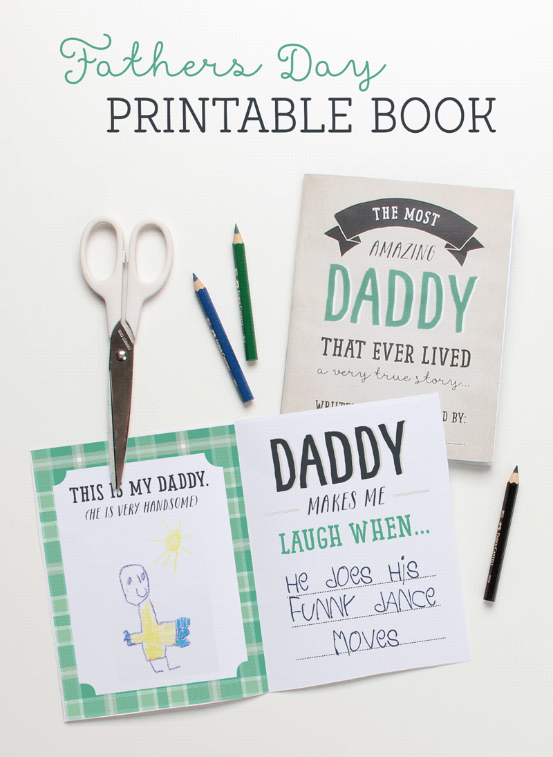 Fancy printable Father's Day book