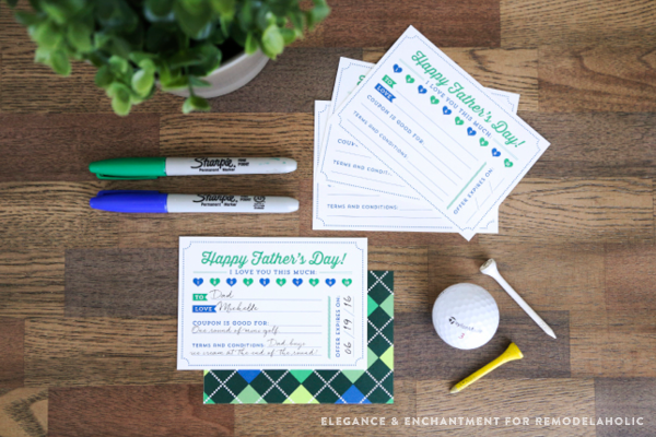 Golf themed father's day coupons
