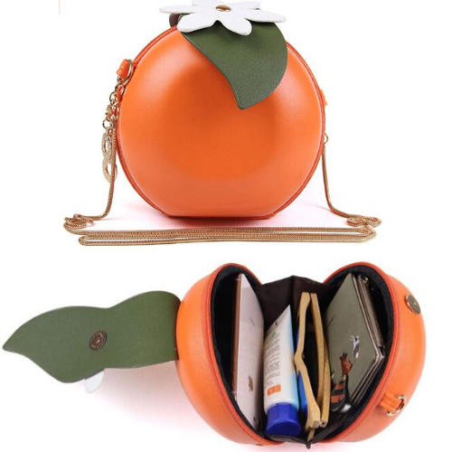 orange shaped purse