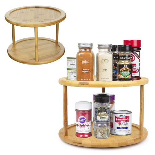 Amazon Premium Bamboo 2 Tier Lazy Susan Turntable 11.99 (Reg. 23.93