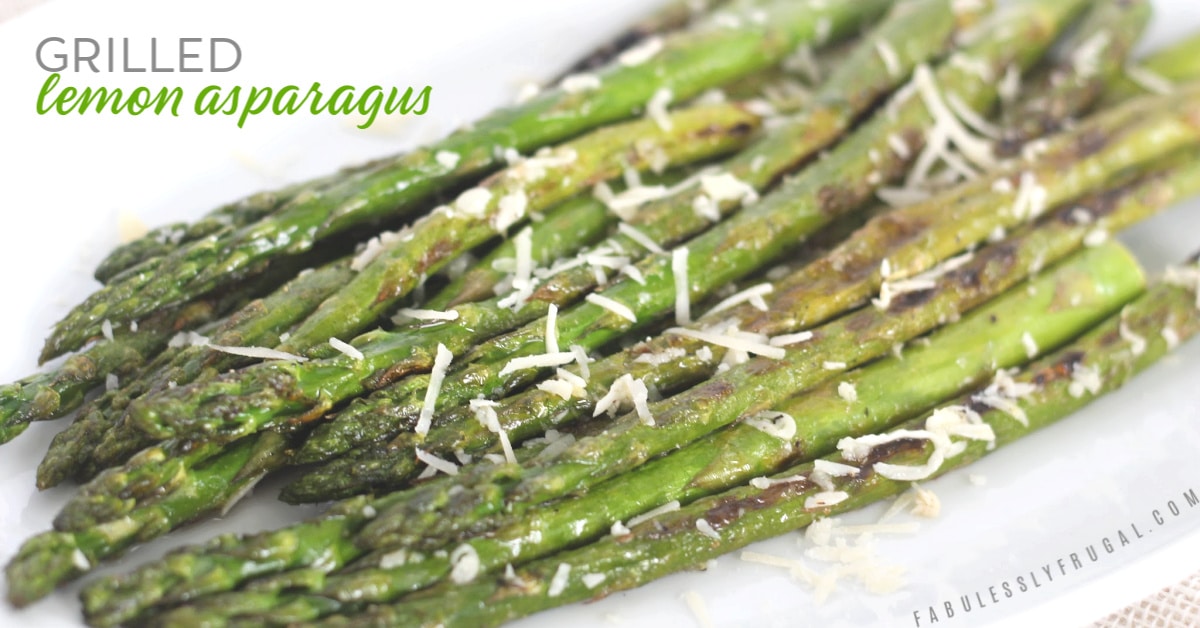 Lemon asparagus grilled with parmesan cheese 