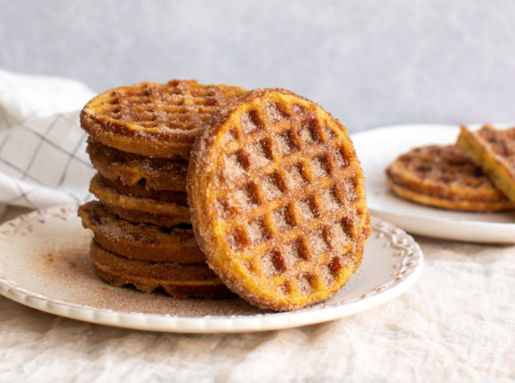 Stack of cinnamon snickerdoodle chaffles