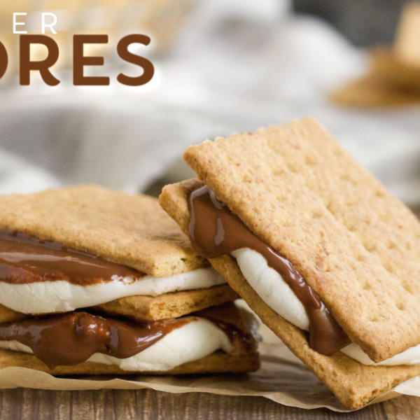 Stack of gooey smores