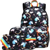 Amazon: 3-Piece Unicorn Backpack, Lunchbox and Pencil Pouch Set $17.99...