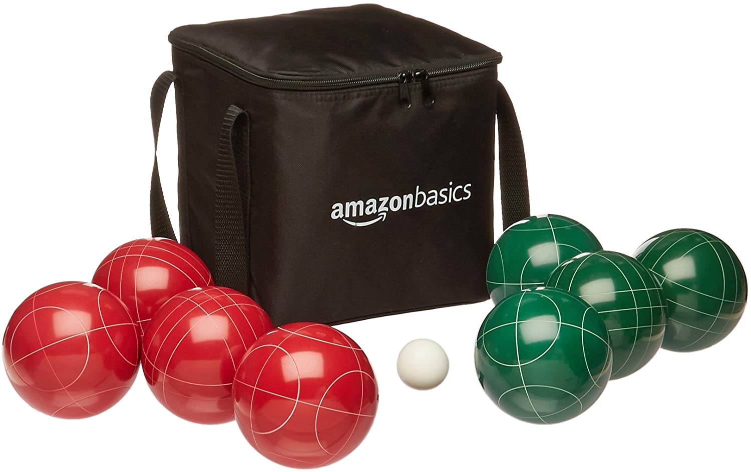 Bocce ball set with Amazon basics carry case
