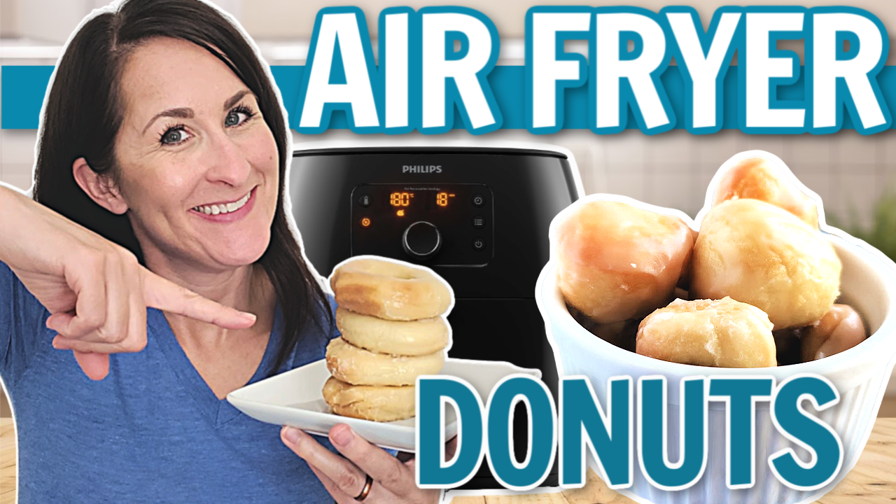 Air Fryer Glazed Donuts - The Stay At Home Chef