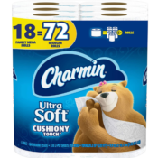 Amazon: Charmin Ultra Soft Cushiony Touch Toilet Paper, 18 Family Mega...