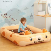 Amazon: Portable Kids Air Mattress with Electric Air Pump $35.49 After...