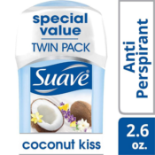 Amazon: Twin Pack Suave Antiperspirant Deodorant Stick, Coconut Kiss $3.23...