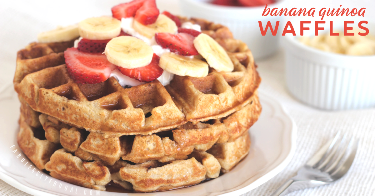 Nutritious Banana Quinoa Waffles - Fabulessly Frugal