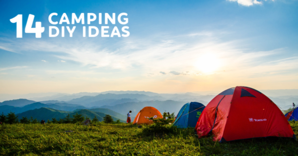 Camping tents in beautiful area