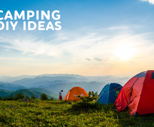 Camping tents in beautiful area