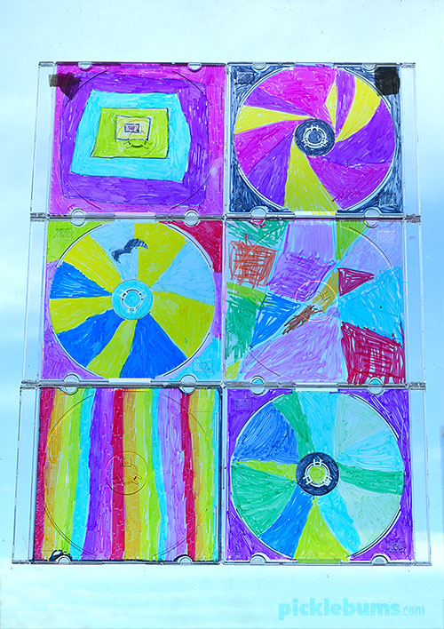 CD case stained glass