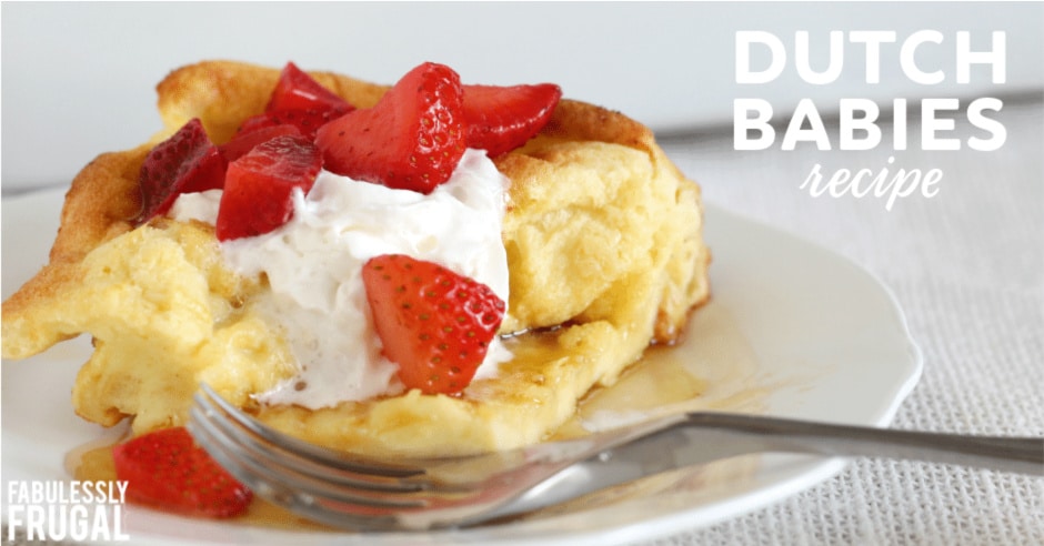 Dutch baby with strawberries