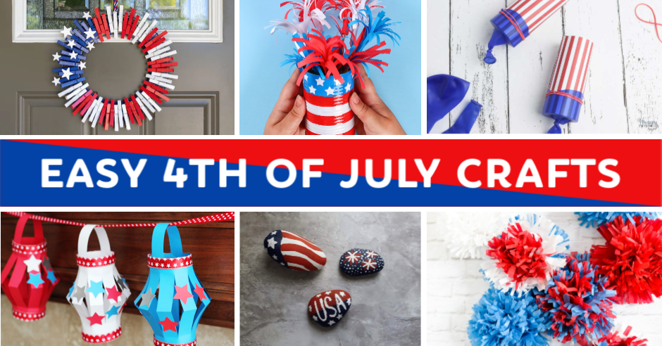 Easy 4th of July crafts collage