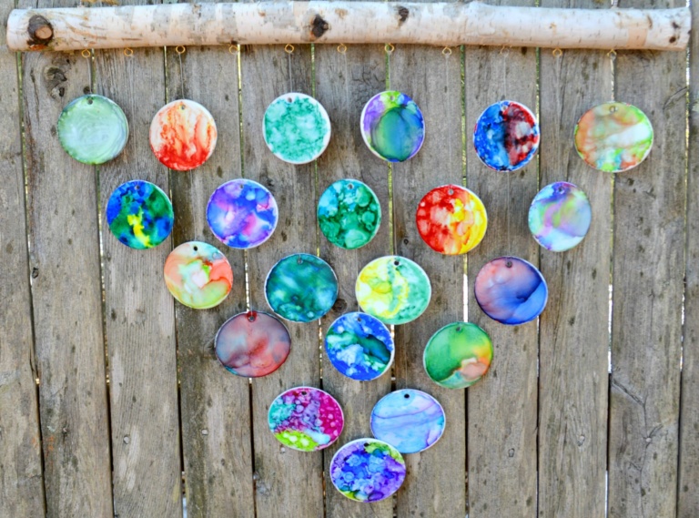 Hand painted DIY chimes