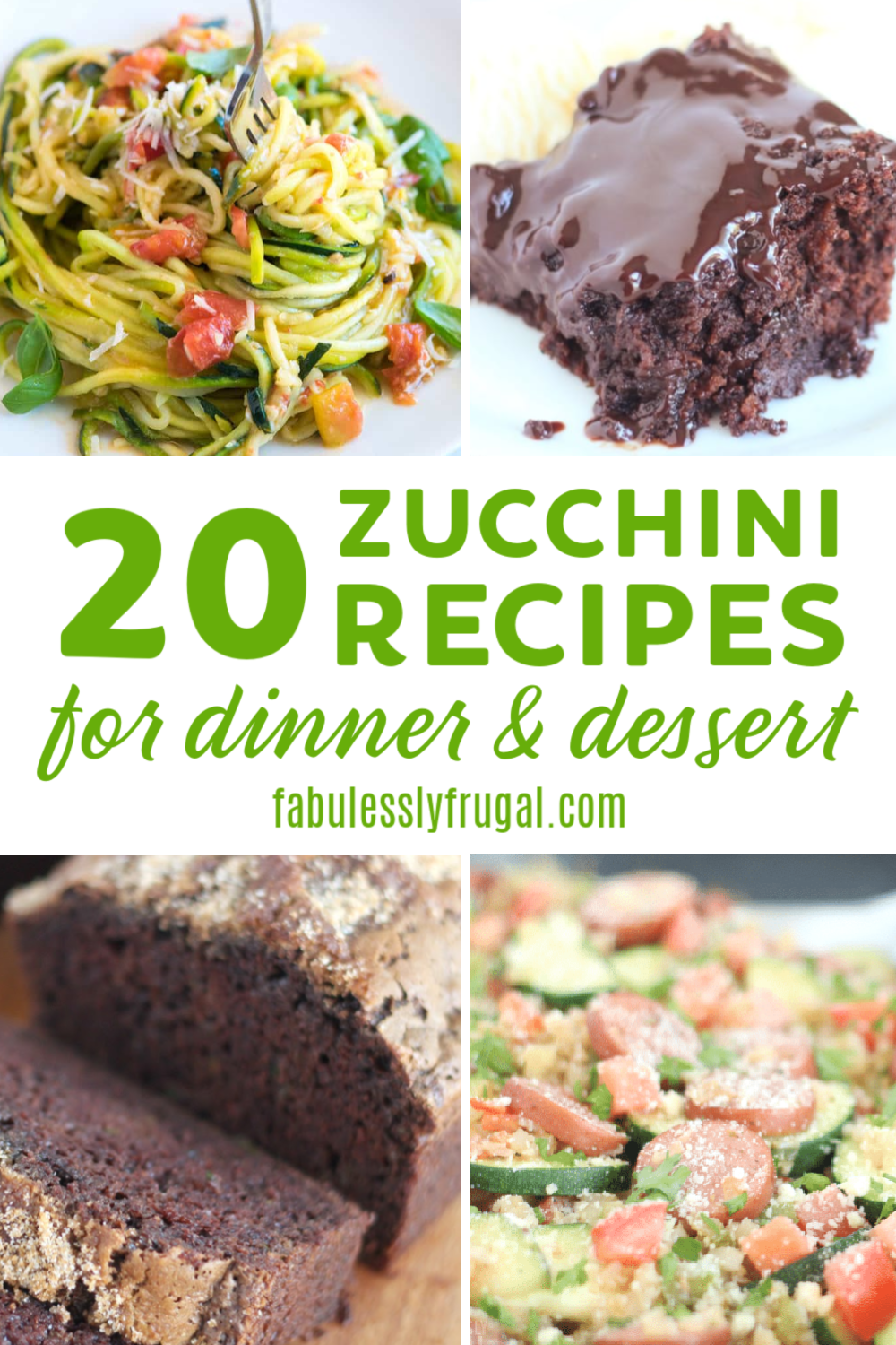 Zucchini recipes for dinner and dessert