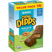 Amazon: 14-Count Quaker Chewy Dipps Chocolatey Covered Granola Bars, Peanut...