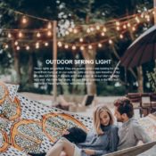 Amazon: 15-Bulb Weatherproof Outdoor String Lights, 48 FT $33.14 (Reg....