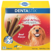 Amazon: 32-Count Pedigree DENTASTIX Treats for Large Dogs, 30+ lbs. as...