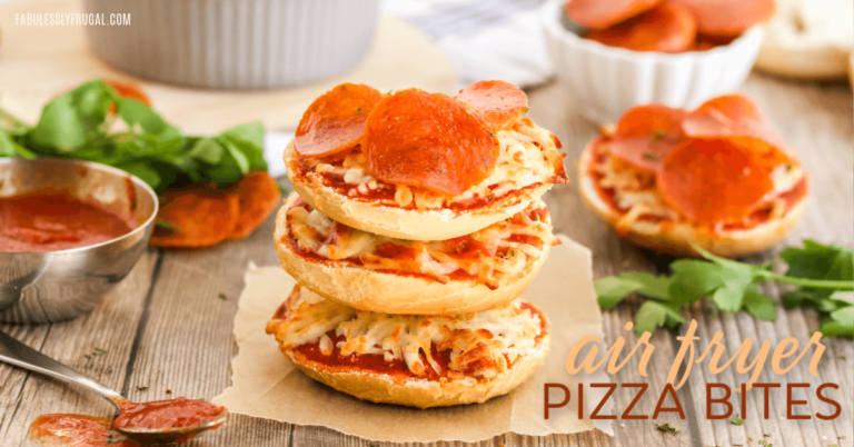 Homemade Pizza Bagels in the Air Fryer Recipe - Fabulessly Frugal