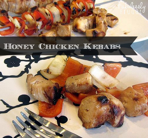 grilled honey chicken kebabs