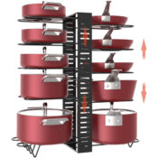 Amazon: 10 Tier Adjustable Pot Racks $24 After code (Reg. $40)
