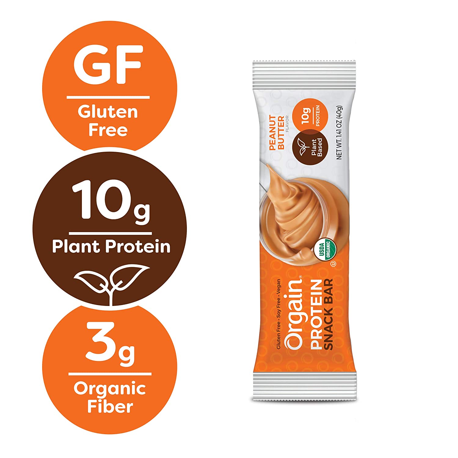 Amazon 12 Count Orgain Peanut Butter Protein Snack Bars 9 Reg 18