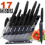 Amazon: 17 Piece Kitchen Knives Set $27.59 After Code (Reg. $45.99) + Free...