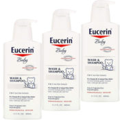 Amazon: 3 Pack Eucerin 2 in 1 Baby Wash & Shampoo, 13.5 fl. oz. Pump Bottles...