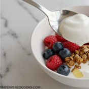 Thick and creamy yogurt bowl