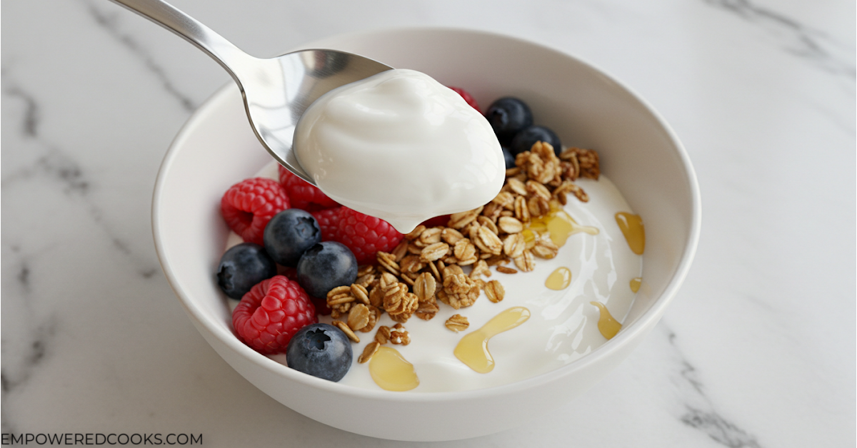Thick and creamy yogurt bowl