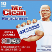 Amazon: 10 Count Mr. Clean Magic Eraser Extra Durable, Cleaning Pads as...