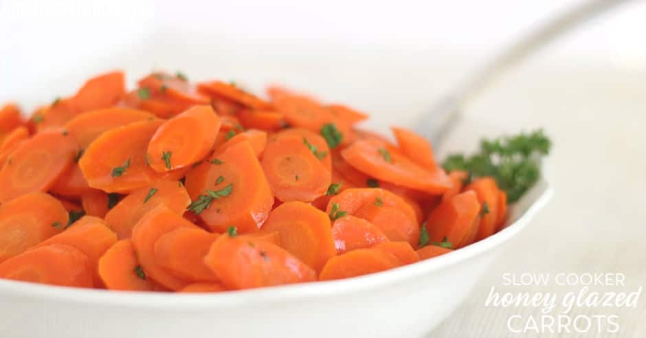 Easy slow cooker glazed carrots