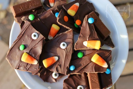 Leftover Halloween Candy Bark Recipe