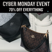 Today Only! Coach Outlet Cyber Monday! 70% off everything + extra 15% off...