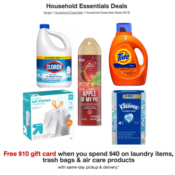 Today Only! Target: FREE $10 Target Gift Card w/ $40+ Purchase of Household...